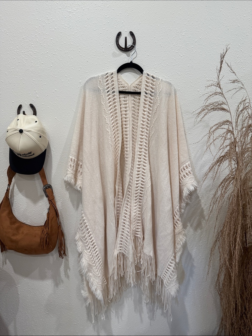 OS Knit Fringe Kimono